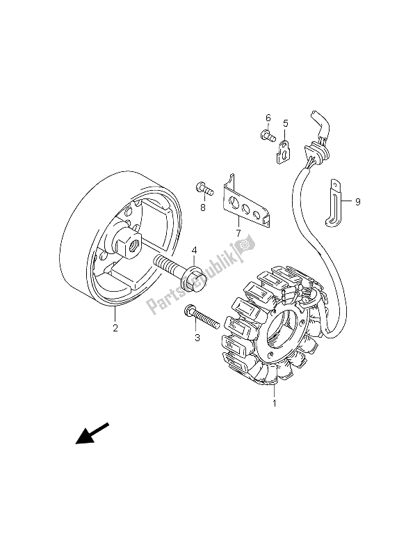 Toutes les pièces pour le Générateur du Suzuki GS 500 2003