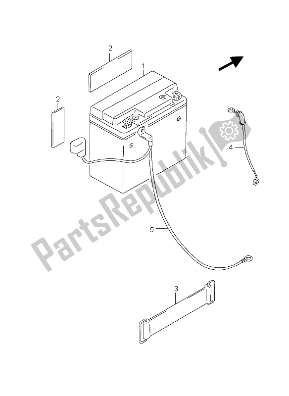 All parts for the Battery of the Suzuki GZ 125 Marauder 2005