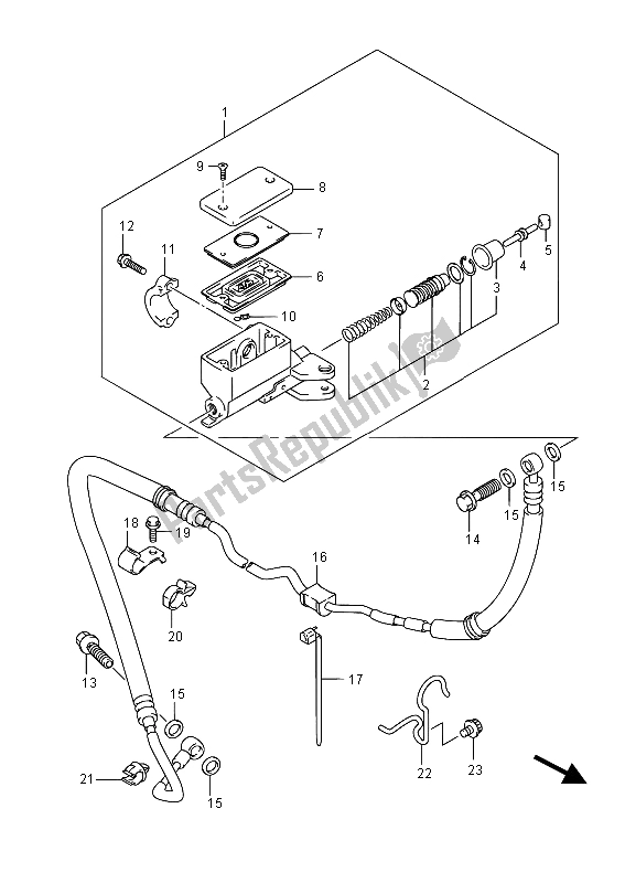 Toutes les pièces pour le Maître-cylindre D'embrayage du Suzuki GSX 1250 FA 2015