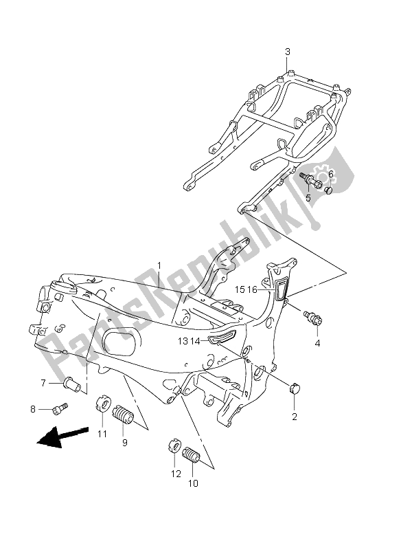 Wszystkie części do Rama Suzuki GSX 1300R Hayabusa 1999