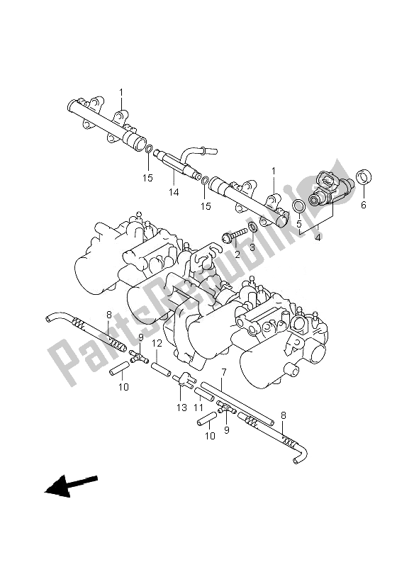 Tutte le parti per il Tubo Flessibile Del Corpo Farfallato E Giunto del Suzuki GSF 650 Nsnasa Bandit 2007