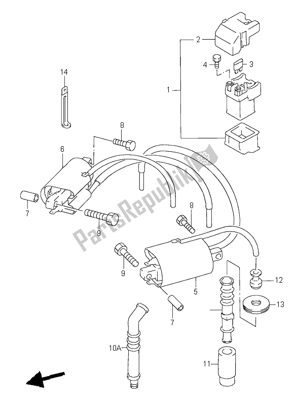 All parts for the Electrical of the Suzuki RF 600R 1996