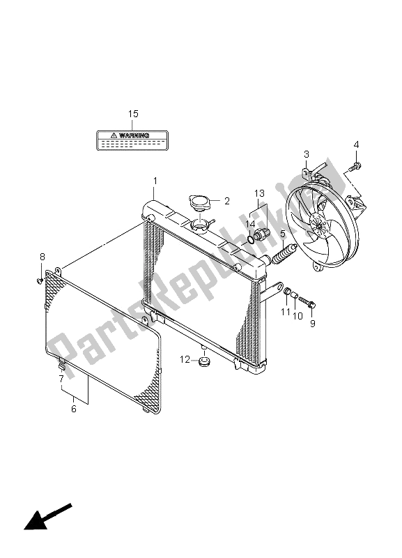 Toutes les pièces pour le Radiateur du Suzuki LT A 750 XZ Kingquad AXI 4X4 2009