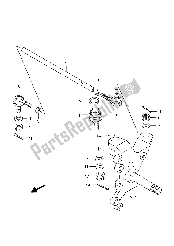 All parts for the Steering Knuckle of the Suzuki LT F 250 Ozark 2014