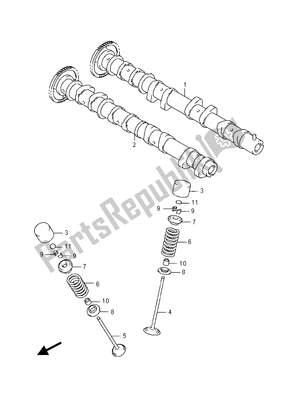 All parts for the Camshaft & Valve of the Suzuki GSX R 1000A 2015