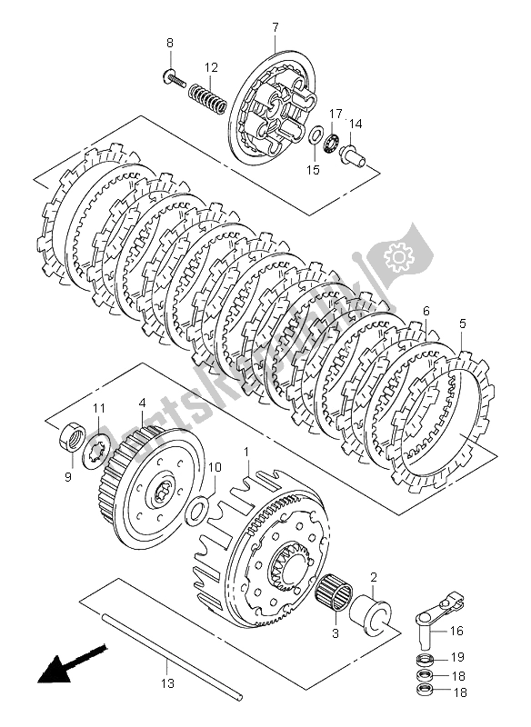 Wszystkie części do Sprz? G? O Suzuki RM 250 2001