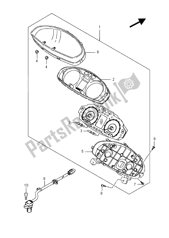 Todas las partes para Velocímetro (uh125) de Suzuki UH 125A Burgman 2015