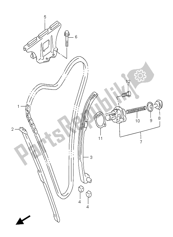 Tutte le parti per il Catena A Camme del Suzuki GSX 750F 2004