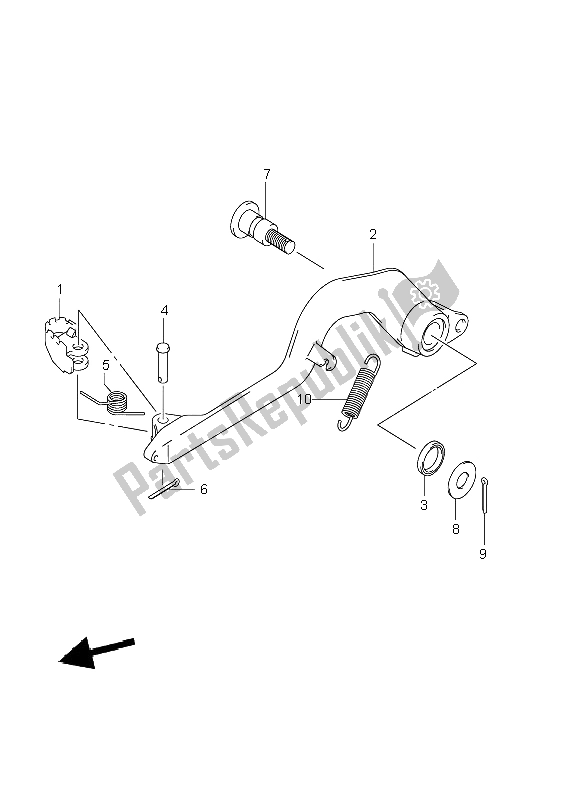 All parts for the Rear Brake (e1) of the Suzuki DR Z 400E 2004