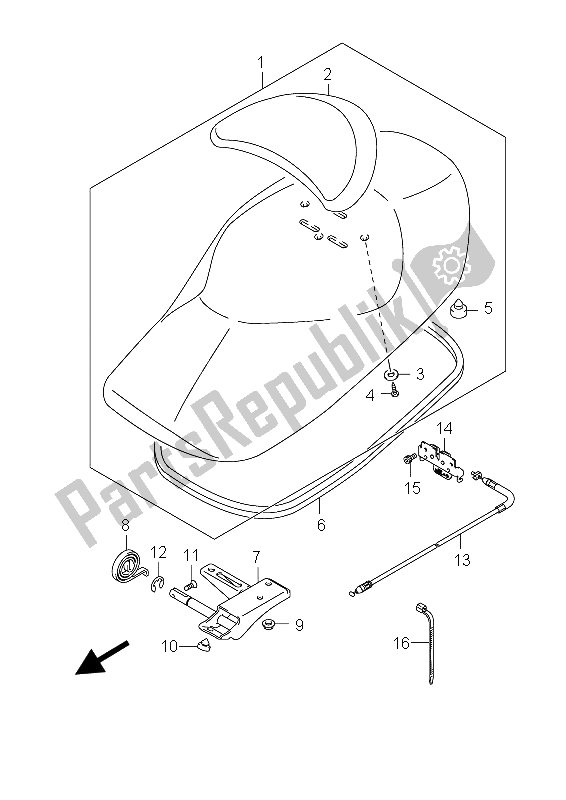 Todas as partes de Assento (executivo) do Suzuki UH 125 Burgman 2011