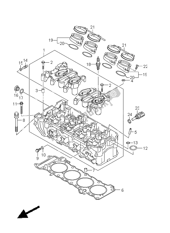 Todas las partes para Cabeza De Cilindro de Suzuki GSX R 600 2011