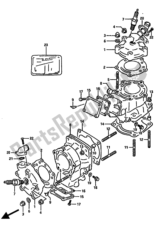 Wszystkie części do Cylinder Suzuki RGV 250 1989