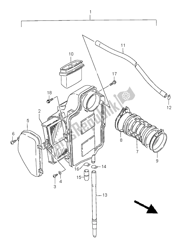 Todas las partes para Filtro De Aire de Suzuki LS 650 Savage 1996