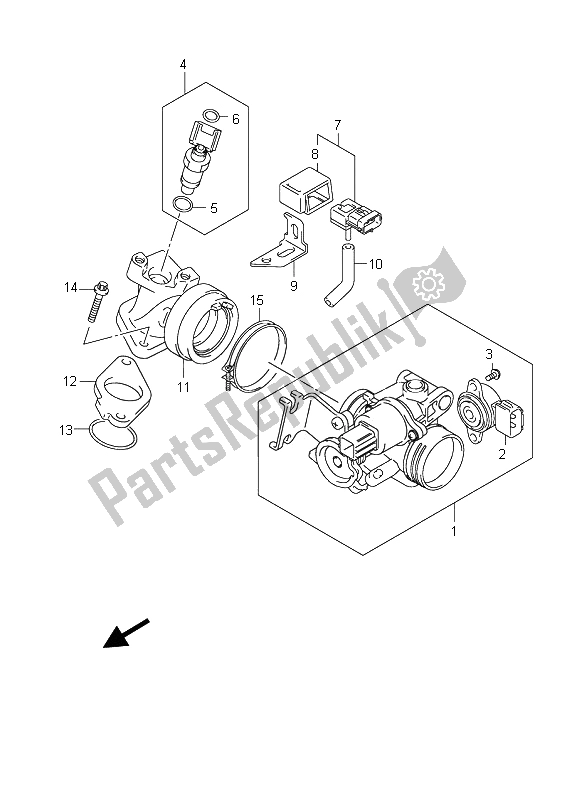 Tutte le parti per il Corpo Farfallato del Suzuki UH 125 Burgman 2011