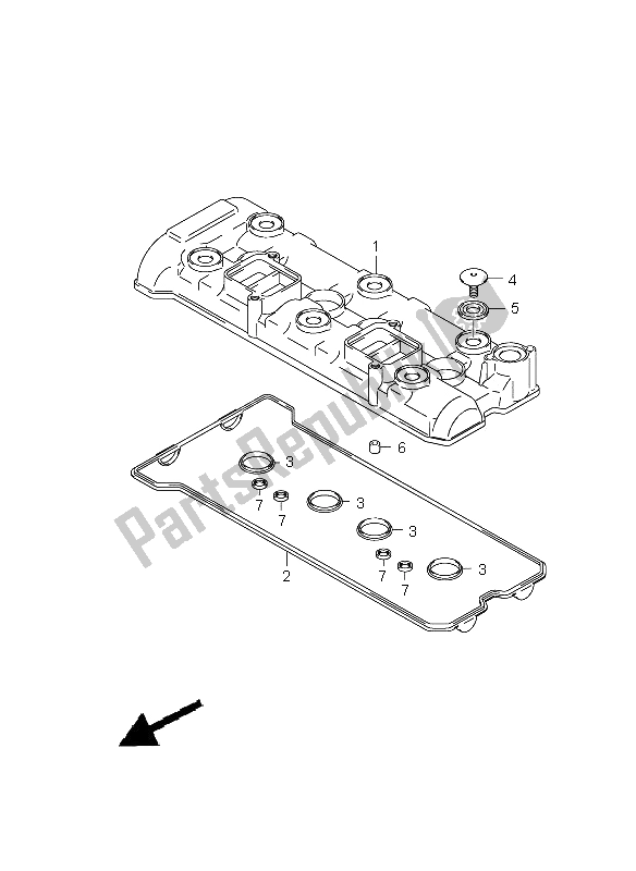 Tutte le parti per il Coperchio Della Testata del Suzuki GSX R 1000 2006