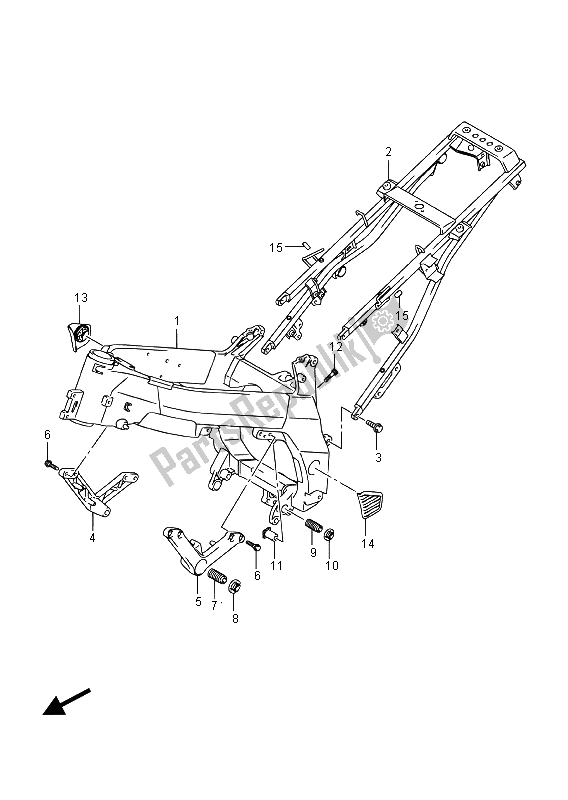 Alle onderdelen voor de Kader van de Suzuki DL 650 XA V Strom 2015