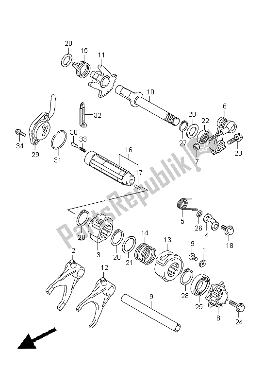 Tutte le parti per il Cambio Di Marcia del Suzuki LT A 750 XZ Kingquad AXI 4X4 2012