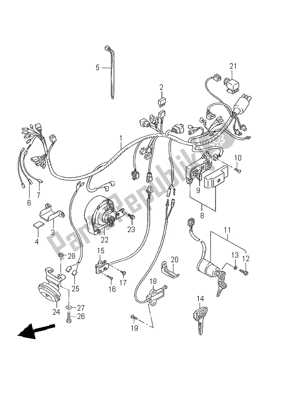 Wszystkie części do Wi? Zka Przewodów Suzuki VS 1400 Intruder 1995
