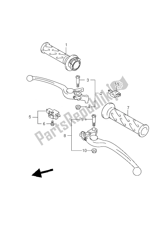 All parts for the Handle Lever of the Suzuki GSF 650 Nsnasa Bandit 2007