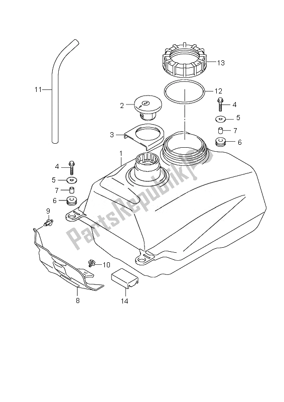 Todas las partes para Depósito De Combustible de Suzuki UH 200 Burgman 2007