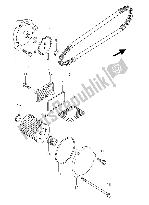 Todas las partes para Bomba De Aceite de Suzuki Burgman AN 400S 2005