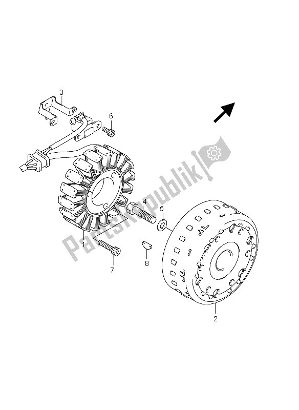 Todas as partes de Magneto do Suzuki DL 650A V Strom 2012