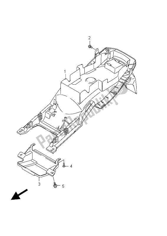 All parts for the Rear Fender (gsx650f E21) of the Suzuki GSX 650 FA 2012