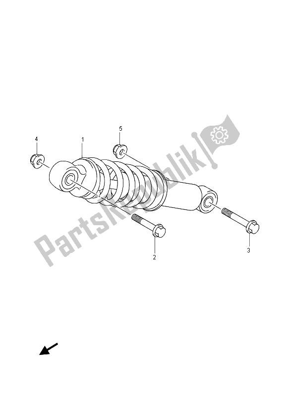 Alle onderdelen voor de Schokdemper Achter van de Suzuki DR Z 70 2014