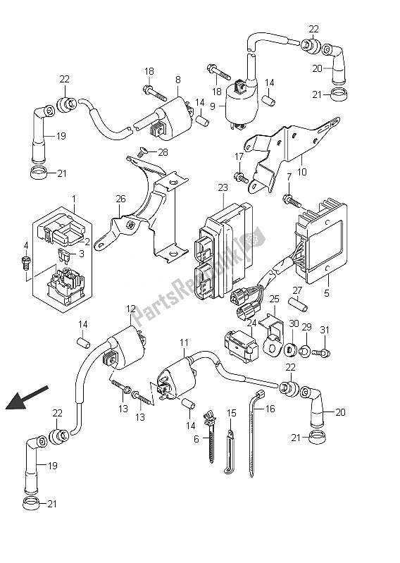 Toutes les pièces pour le électrique (vl800 E2) du Suzuki C 800 VL Intruder 2011