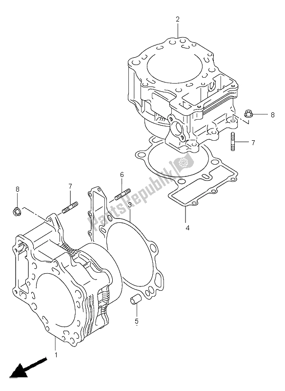 Todas las partes para Cilindro de Suzuki DL 1000 V Strom 2004