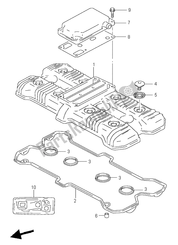 Todas las partes para Cubierta De Tapa De Cilindro de Suzuki GSX R 1100W 1998