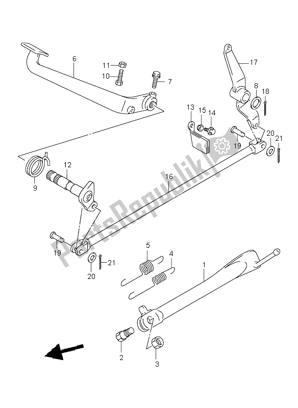 Todas las partes para Soporte Y Freno Trasero de Suzuki VL 125 Intruder 2002