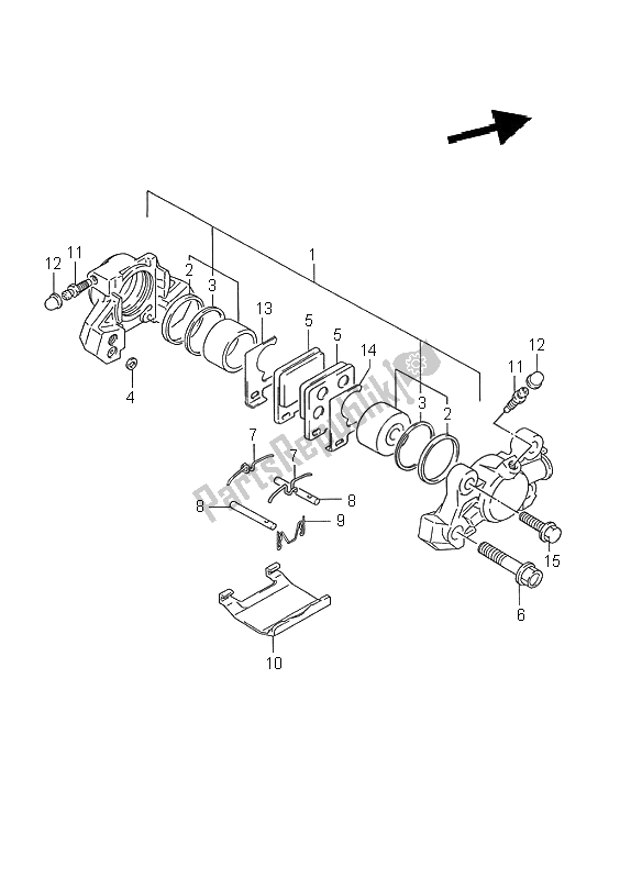 Todas las partes para Pinza Trasera de Suzuki GSX R 750W 1995
