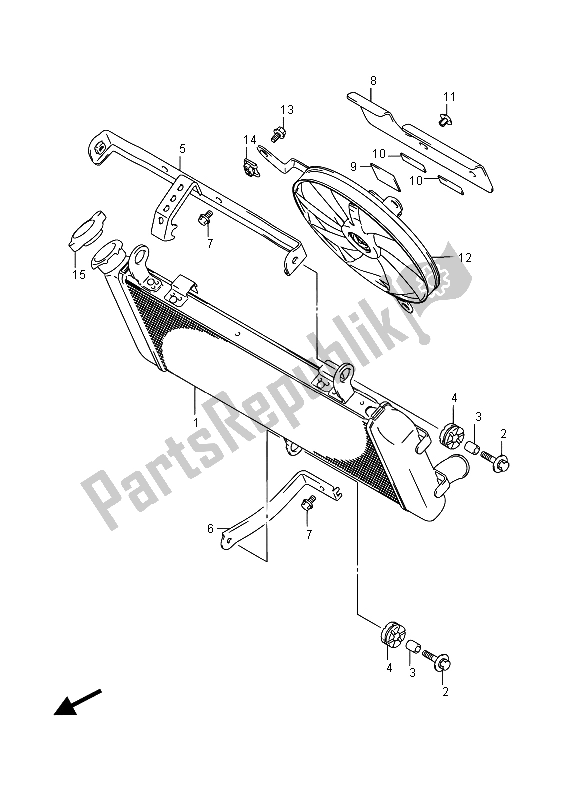 Todas as partes de Radiador (gsr750aue) do Suzuki GSR 750A 2015