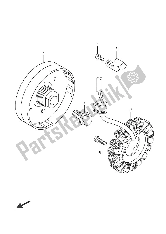 All parts for the Generator of the Suzuki GSX R 600 2016