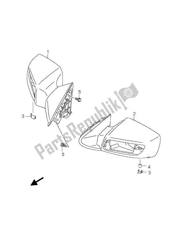 Todas las partes para Espejo (an650) de Suzuki AN 650A Burgman Executive 2006