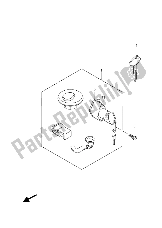 Wszystkie części do Zestaw Zamka Suzuki VL 1500T Intruder 2015