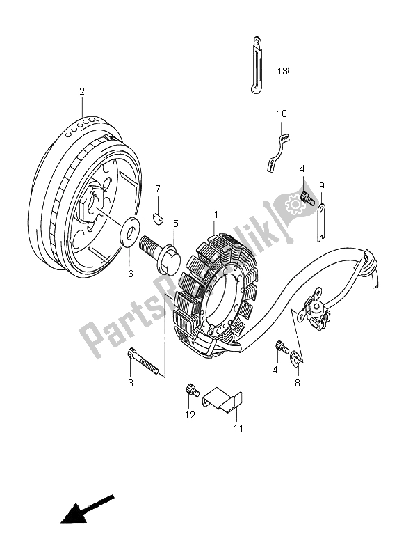 Toutes les pièces pour le Magnéto du Suzuki VL 800 Volusia 2002