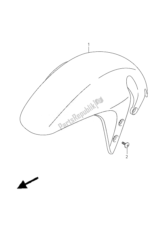 Toutes les pièces pour le Garde-boue Avant du Suzuki VZ 1500 Intruder 2010