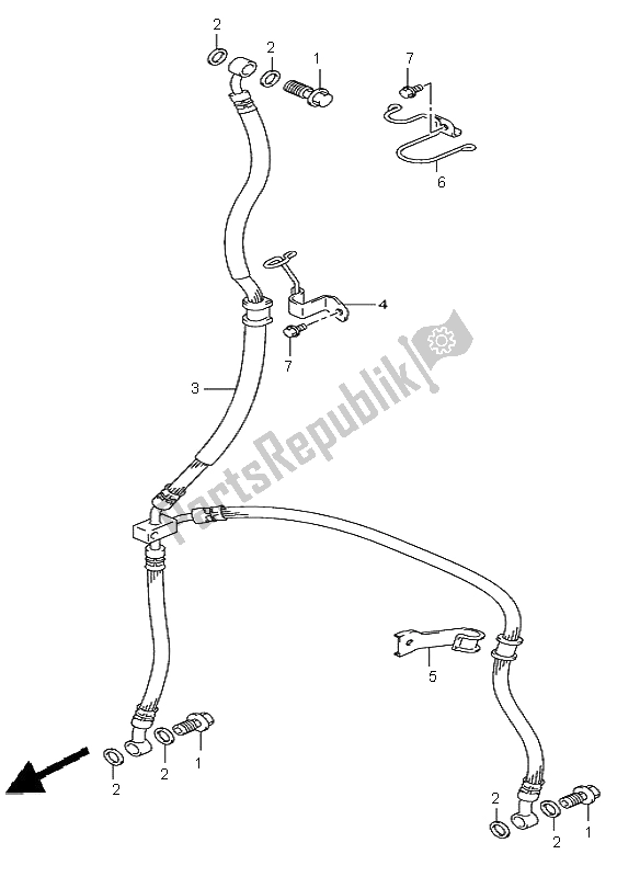 All parts for the Front Brake Hose of the Suzuki DL 1000 V Strom 2005