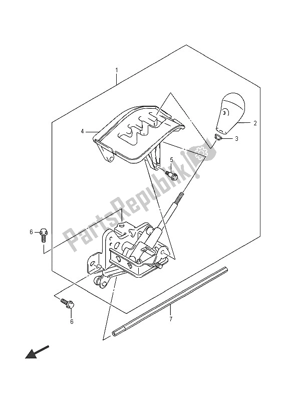 Todas las partes para Palanca De Cambio de Suzuki LT A 500X Kingquad AXI 4X4 2016
