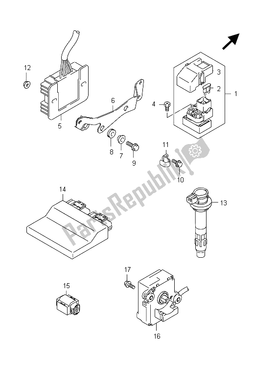 All parts for the Electrical (gsx-r600ue E21) of the Suzuki GSX R 600 2012