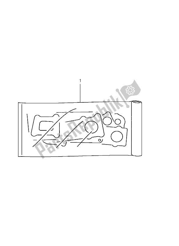 All parts for the Gasket Set of the Suzuki VL 250 Intruder 2001