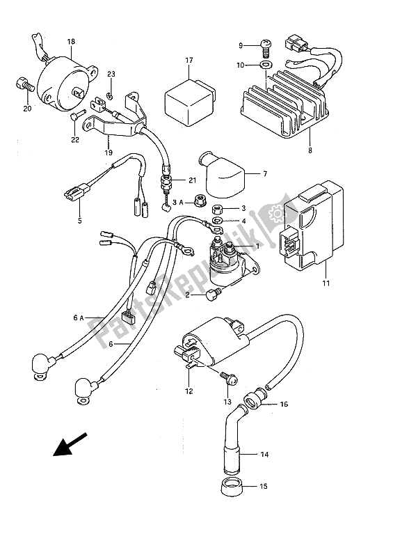 All parts for the Electrical of the Suzuki LS 650P Savage 1990