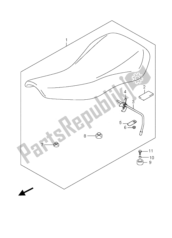 Wszystkie części do Siedzenie Suzuki LT Z 90 4T Quadsport 2007