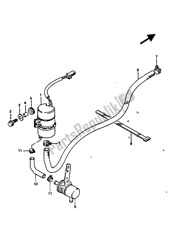 Todas las partes para Bomba De Combustible de Suzuki GV 1400 Gdgcgt 1986