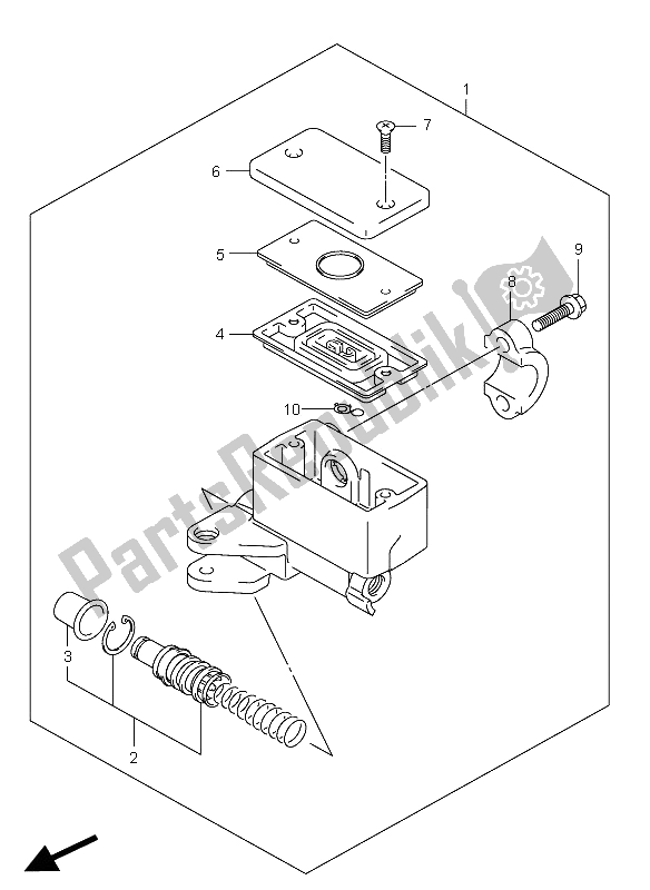 All parts for the Front Master Cylinder (gsf650s-su-sa-sua) of the Suzuki GSF 650 Nsnasa Bandit 2006