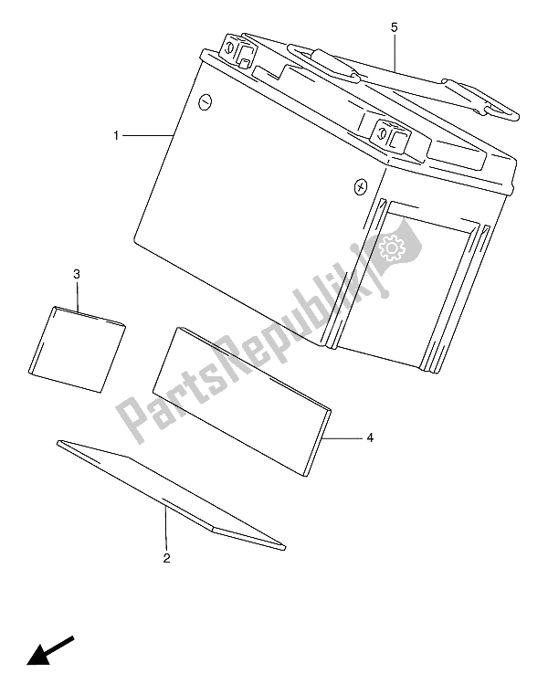 All parts for the Battery of the Suzuki RG 125 FU 1994