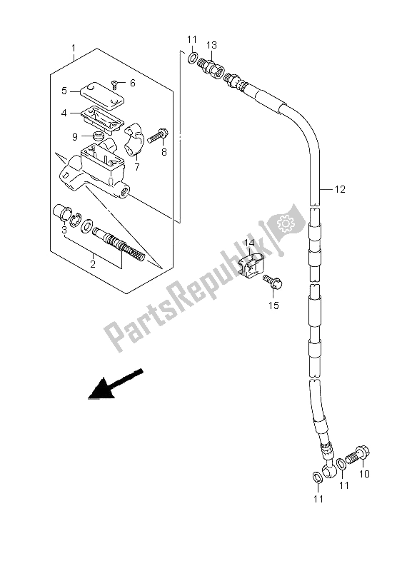 Todas las partes para Cilindro Maestro Delantero (lw) de Suzuki DR Z 125 SW LW 2009