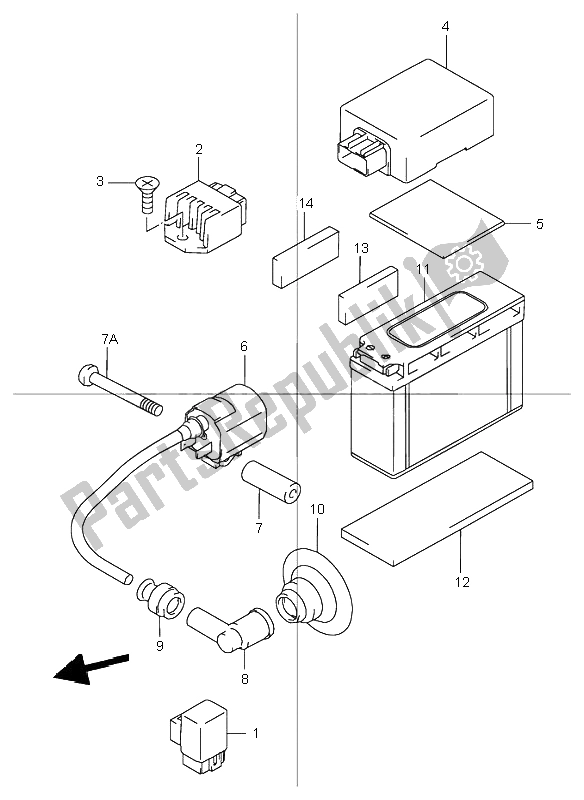 All parts for the Electrical of the Suzuki TR 50S Street Magic 2000